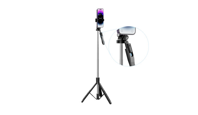 XO штатив-ручной штатив Selfie Stick BT Tripod SS15 180 см, черный