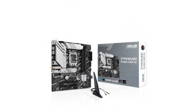 Mainboard|ASUS|Intel B760 Express|LGA1700|Micro-ATX|Memory DDR4|Memory slots 4|3xPCI-Express 4.0 16x