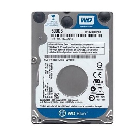 Western Digital HDD Blue 500GB SATA 3.0 16MB 5400rpm 2.5