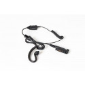 Hytera EHN26-P C-style Earpiece with In-line PTT and Microphone (Black)