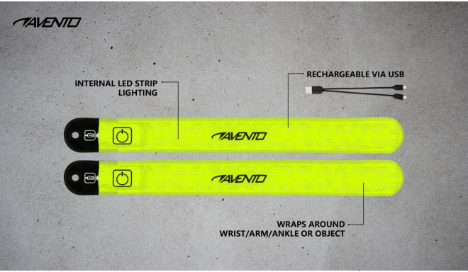 Laetavad LED-käepaelad AVENTO 44RD 2tk