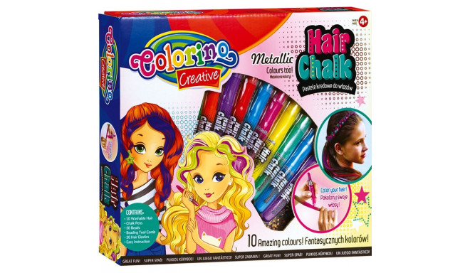 Colorino Creative Hair chalk set 10 colours mix