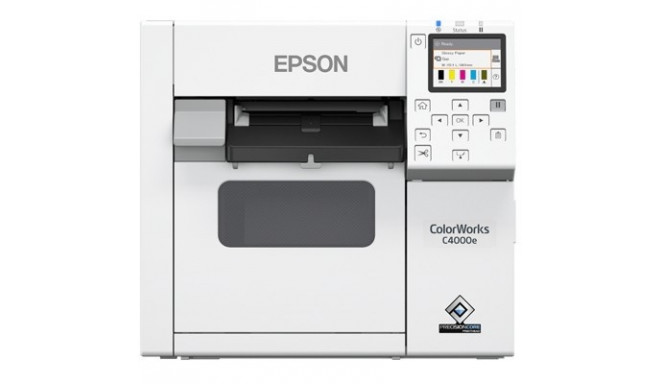 "Epson CW-C4000e (bk) Desktop-Farbetikettendrucker mit glänzender Schwarztinte"