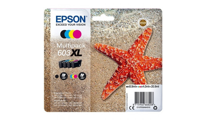 "Epson Tinte 603XL C13T03A64010 4er Multipack (BKMCY) bis zu 350 Seiten"