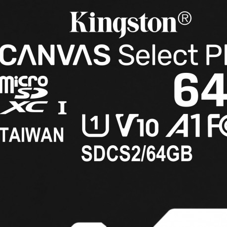 "CARD 64GB Kingston Canvas Select Plus MicroXC 100MB/s"
