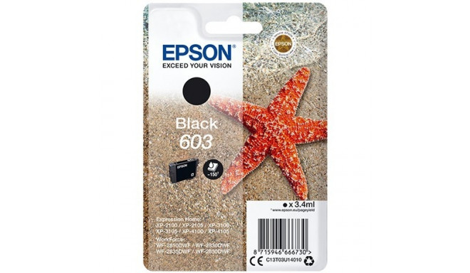 "Epson Tinte 603 C13T03U14010 Schwarz bis zu 150 Seiten"