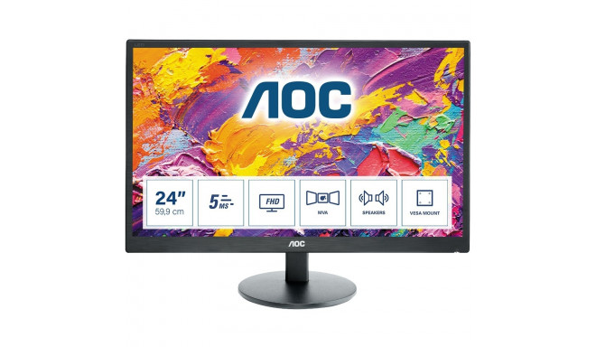 "59,9cm/23,6"" (1920x1080) AOC M2470SWH Full HD MVA 16:9 5ms VGA 2x HDMI LS black"