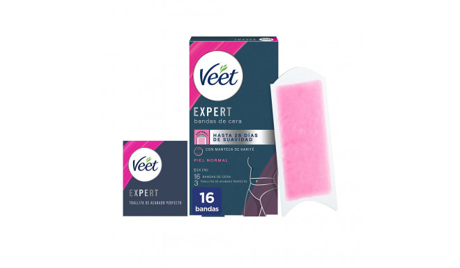 VEET EXPERT BIKINI bandas de cera depilatorias piel normal 16 u