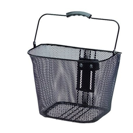 Jalgrattakorv ette, must 340x250x260mm