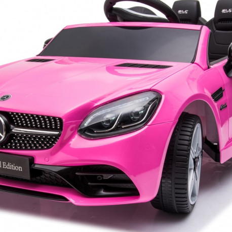 Mercedes Benz akuga pealeistutav auto SLC300 Cabrio helid tuled kaugjuhtimispult, roosa