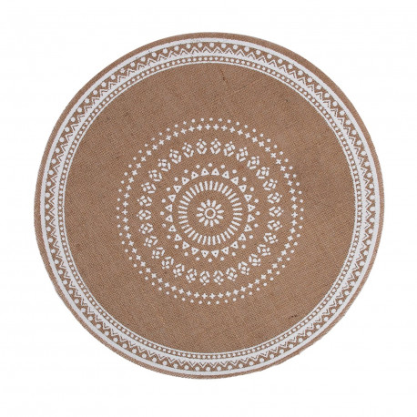 Placemat SUN D38cm, white print, mix