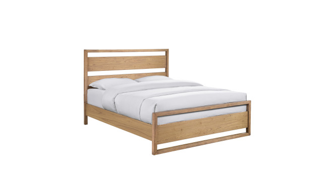 Bed OZZO with mattress HARMONY DELUX 160x200cm, light wood