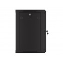 Hanging cabinet 19 inches 12U 600x450 perforated doors (flat pack) black