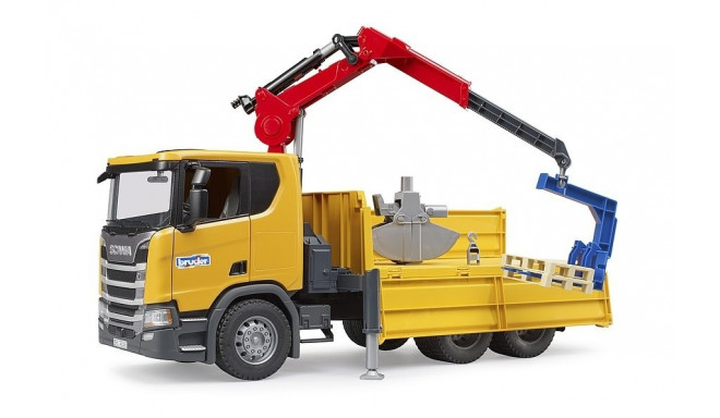 Vehicle Scania Super 560R Truck with crane and pallets