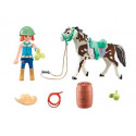 Zestaw z figurkami Horses 71358 Ellie i Sawdust ćwiczące western riding