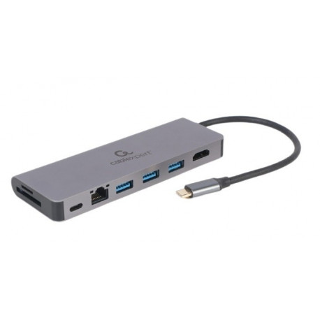 6-in-1 USB-C Multiport Adapter with 4K HDMI, Gigabit Ethernet, 2x USB-A, USB-C Data, SD/TF C