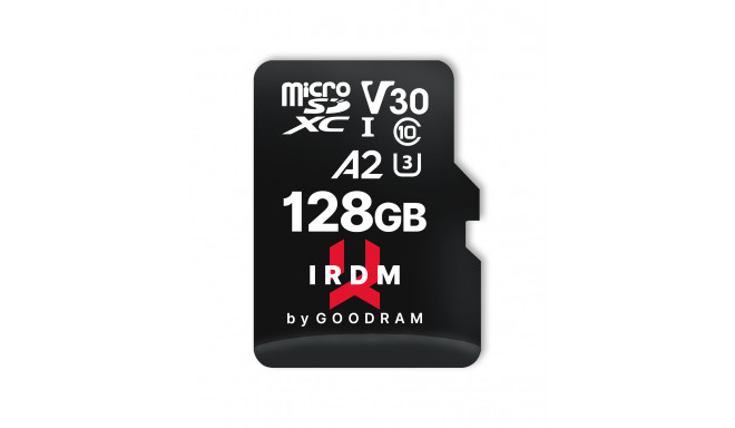 Memory card microSD IRDM 128GB UHS-I U3 A2 + adapter