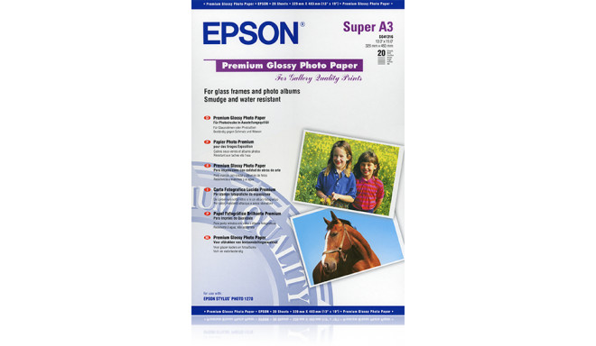 Epson fotopaber Premium Glossy A3+ 250g 20 lehte