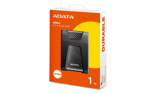 Adata SSD seade 512GB SD700 USB 3.1, must1TB DashDrive Durable HD650 2.5" USB 3.0, must