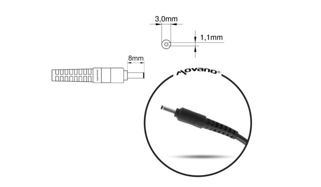 Mitsu 19v 3.42a (3.0x1.1) laadija / toiteadapter - acer ZM/ACE19342C 65W