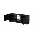 Cama TV cabinet QIU 160 MDF black gloss/black gloss