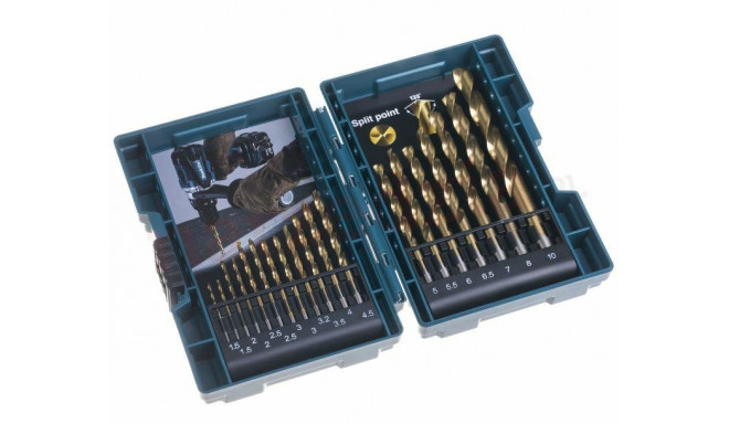 MAKITA Titanium puuride komplekt HSS-G TiN kate, 19 tk.