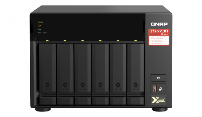 QNAP 6-kohaline QTS ja QuTS hero NAS TS-673A-8G kuni 6 HDD/SSD kuumvahetus AMD Ryzen Ryzen V1500B ne