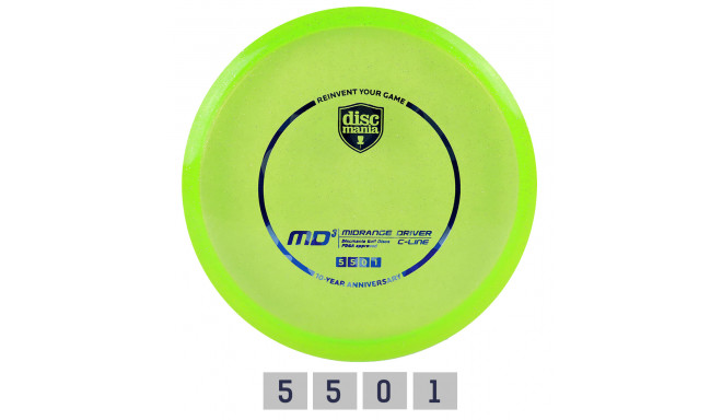 Discgolf DISCMANIA 10-AASTANE JUUBEL C-LINE MD3 HEIRLOOM Roheline 5/5/0/1