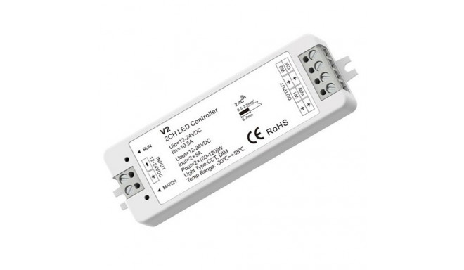 V2 LED Controller 12-24V, 2x5A