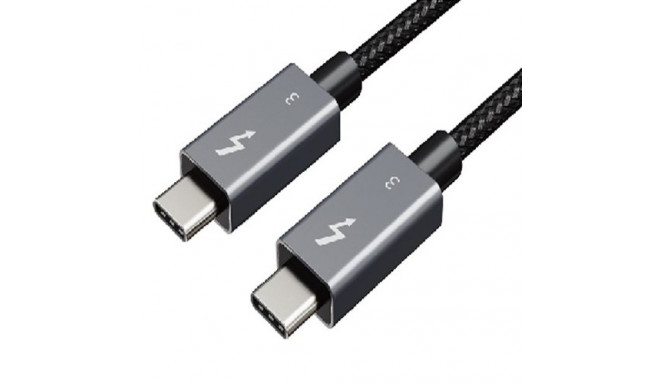 Cable Thunderbolt 3, Type C - Type C, 40Gbps, 100W, 20V/ 5A, 4K/ 60HZ, 1m