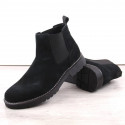 Filippo M PAW499A black leather slip-on Chelsea boots (42)