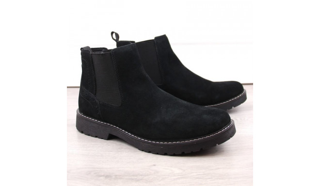 Filippo M PAW499A black leather slip-on Chelsea boots (41)