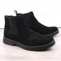 Filippo M PAW499A black leather slip-on Chelsea boots (43)