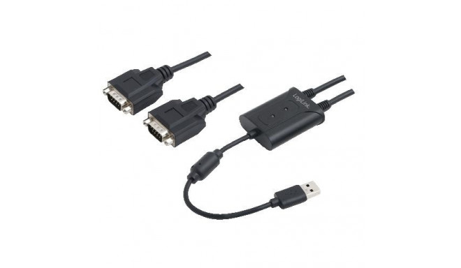 LogiLink AU0031 serial cable Black USB Type-A DB-9