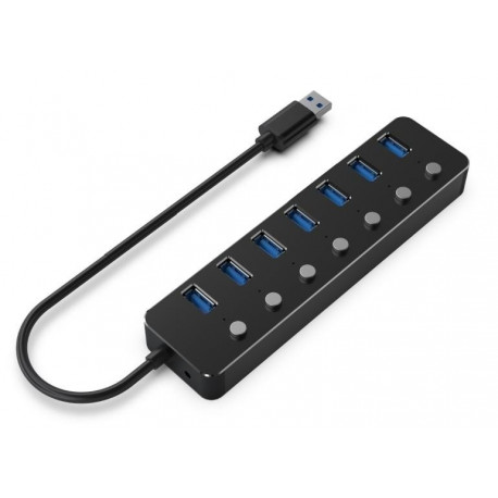 I/O HUB USB3 7PORT/UHB-U3P7P-01 GEMBIRD