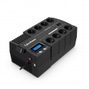 CyberPower BR700ELCD-FR uninterruptible power supply (UPS) Line-Interactive 0.7 kVA 420 W 8 AC outle