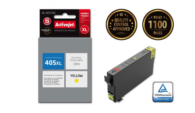 Activejet AE-405YNX ink (replacement for Epson 405XL C13T05H44010; Supreme; 18ml; yellow)