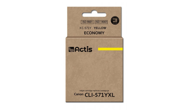 Actis KC-571Y tindikassett (asendus Canon CLI-571Y; standard; 12 ml; kollane)