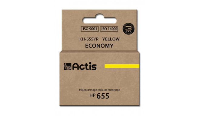 Actis KH-655YR tindikassett (asendus HP 655 CZ112AE; standard; 12 ml; kollane)
