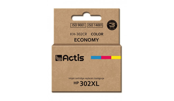 Actis KH-302CR tindikassett (asendus HP 302XL F6U67AE; premium; 21 ml; värviline)