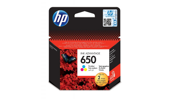 HP 650 originaal tsüaan, magenta, kollane 1 tk