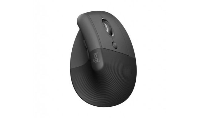 Hiir Logitech Lift Vertical Ergonomic Mouse Right Graphite Black (must ergonoomiline), Logi Bolt USB