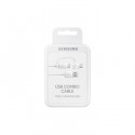 Samsung 2w1 cable USB - microUSB - USB-C 1,5 m white ean 8806088571447