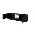 Cama TV cabinet QIU 200 MDF black gloss/black gloss