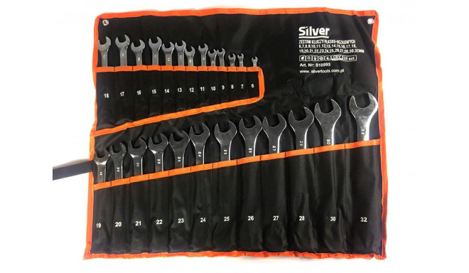 COMBINATION WRENCH 25 pcs. /SILVER 6-32mm