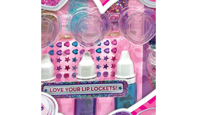 BARBIE Комплект для макияжа "Sparkling Sweet Heart Lip Gloss Lockets"