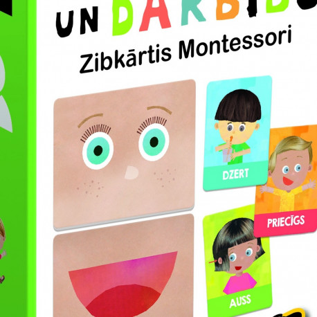 HEADU Flashcards Emotions and Actions Montessori (In Latvian lang.)