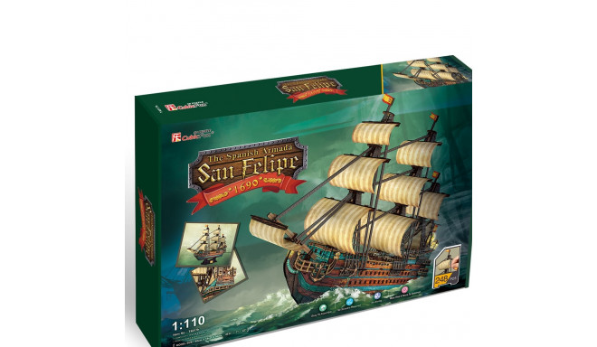 CUBICFUN 3D pusle Hispaania armada: The San Felipe