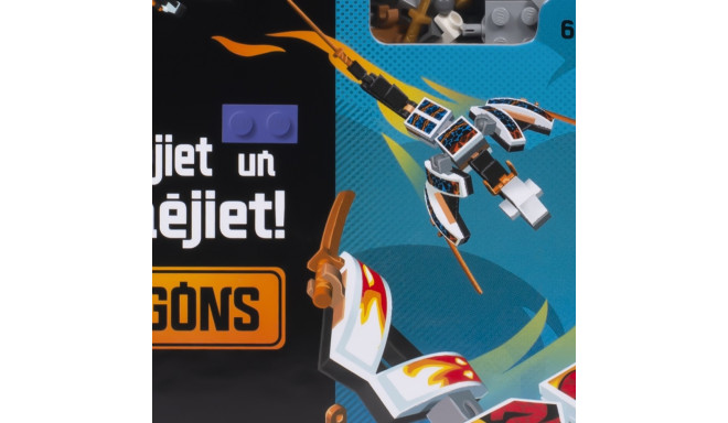 LEGO NINJAGO Activity Book "Build and Stick: Dragons" (In Latvian lang.)