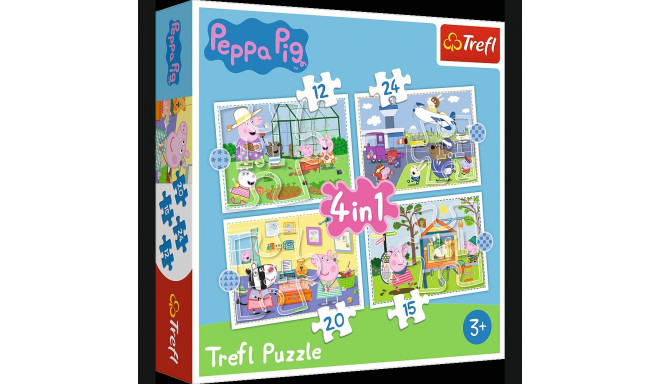 TREFL PEPPA PIG Pužļu komplekts 4in1 Peppa